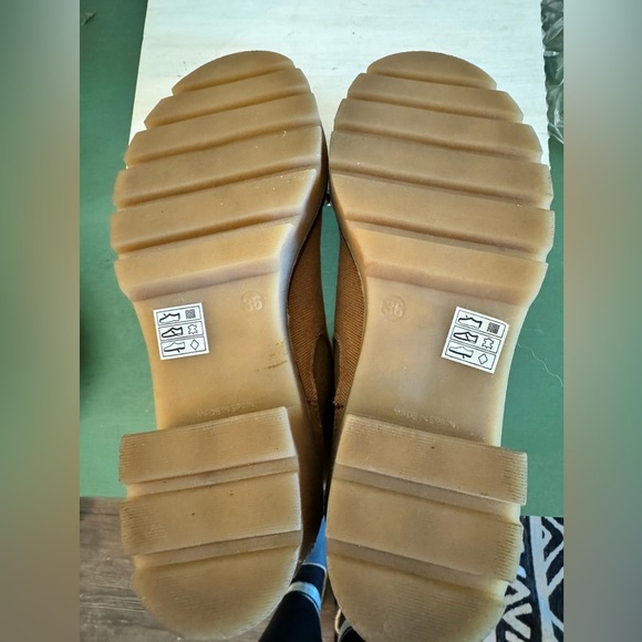 By Anthropologie Clemence Platform Chelsea Boot Womens Size US 6 26 Brown EUC - Picture 6 of 7